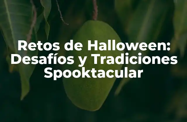 Retos de Halloween: Desafíos y Tradiciones Spooktacular
