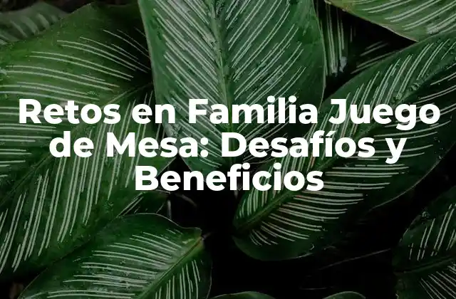 Retos en Familia Juego de Mesa: Desafíos y Beneficios