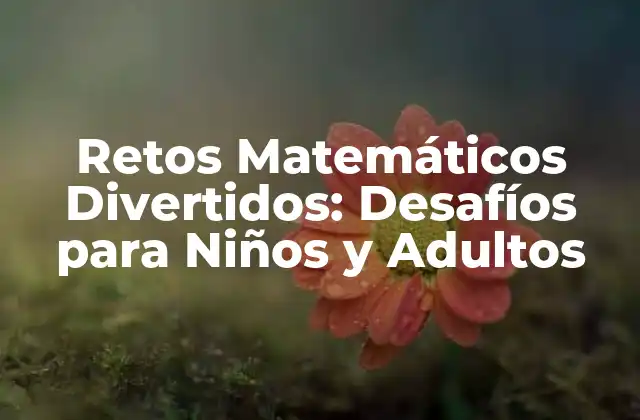 Retos Matemáticos Divertidos: Desafíos para Niños y Adultos