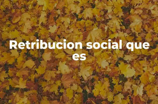Retribucion Social que es