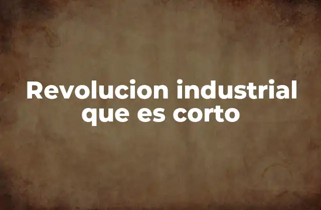 Revolucion Industrial que es Corto 2 El impacto de la mecanización en la producción