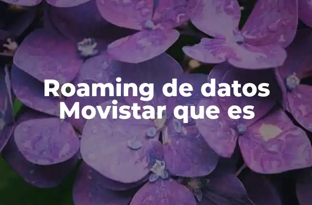 Roaming de Datos Movistar que es