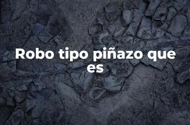 Robo Tipo Piñazo que es