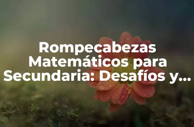 Rompecabezas Matemáticos para Secundaria: Desafíos y Soluciones