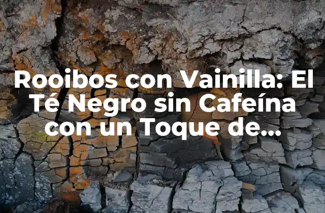 Rooibos con Vainilla: el Té Negro sin Cafeína con un Toque de Dulzura