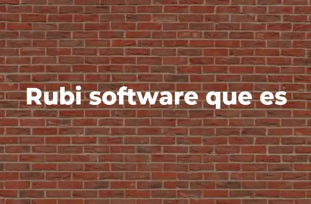 Rubi Software que es