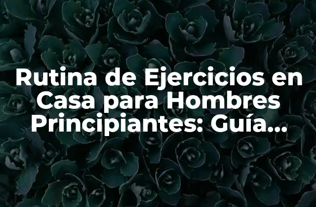 Rutina de Ejercicios en Casa para Hombres Principiantes: Guía Completa 2 ¿Por qué es Importante la Rutina de Ejercicios en Casa para Hombres Principiantes?