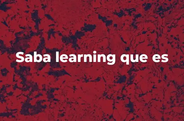 Saba Learning que es