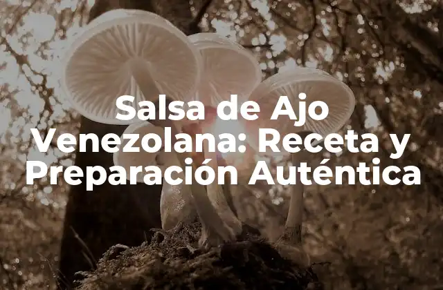 Salsa de Ajo Venezolana: Receta y Preparación Auténtica