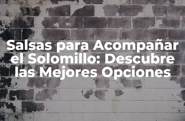 Salsas para Acompañar el Solomillo: Descubre las Mejores Opciones