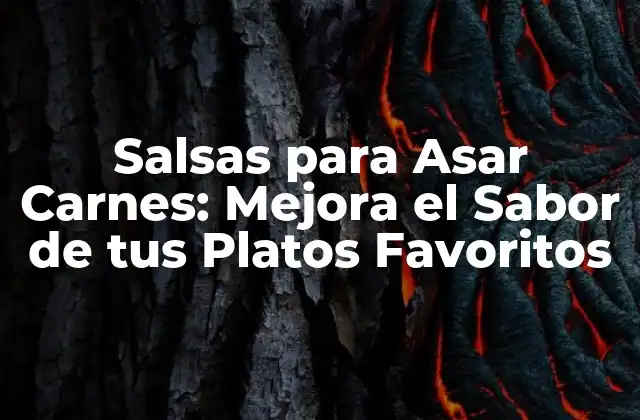 Salsas para Asar Carnes: Mejora el Sabor de Tus Platos Favoritos