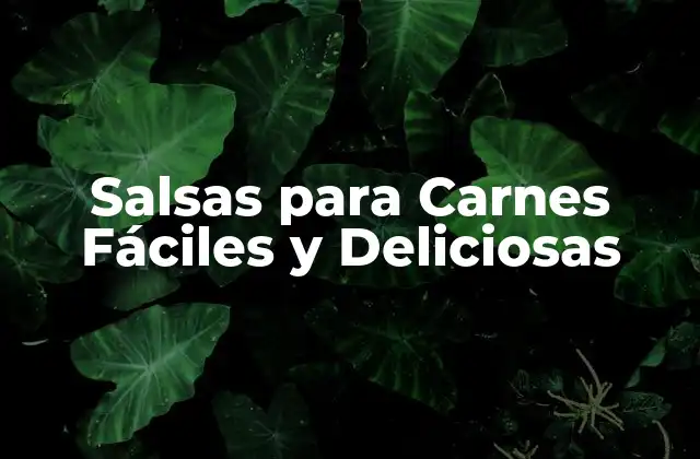 ¿Por qué las Salsas para Carnes Fáciles son tan Populares?