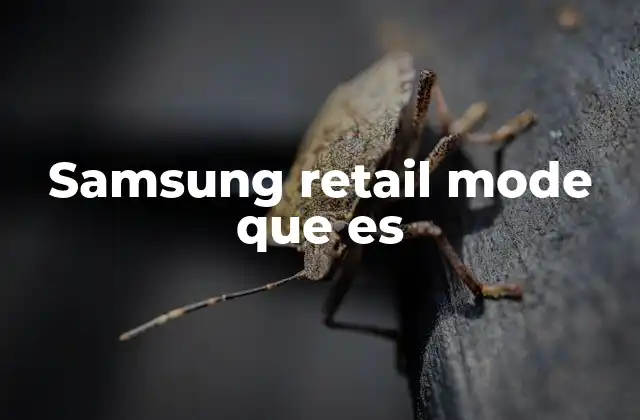 Samsung Retail Mode que es