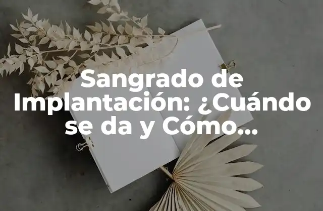 Sangrado de Implantación: ¿cuándo Se Da y Cómo Manejarlo?