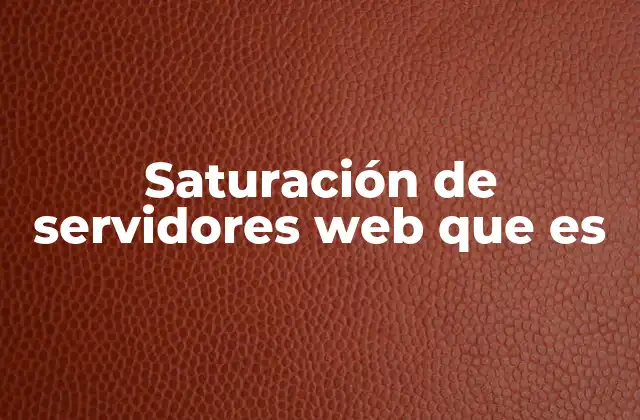 Saturación de Servidores Web que es 2 Causas comunes de la sobrecarga de infraestructura web