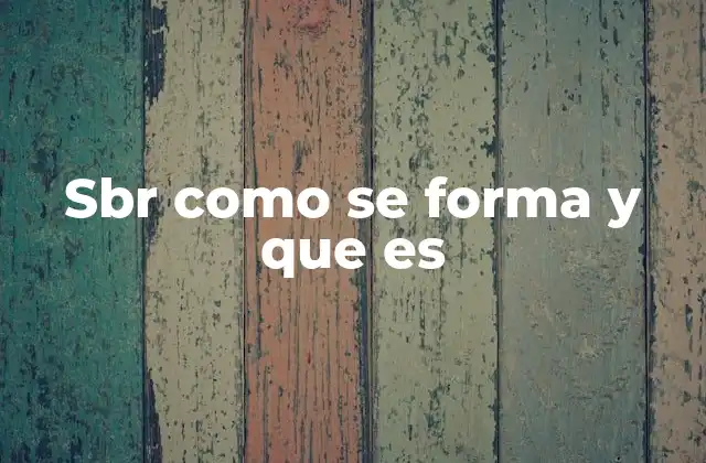 Sbr como Se Forma y que es