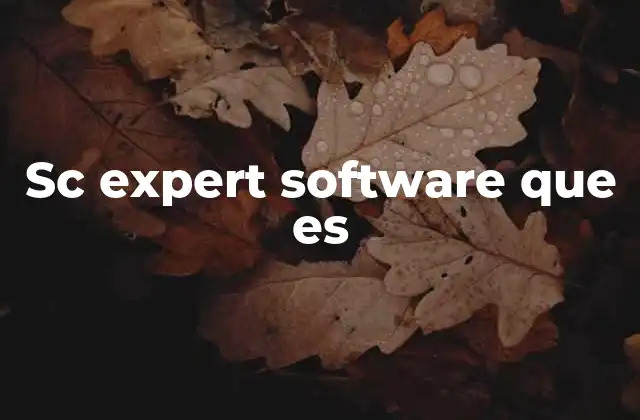 Sc Expert Software que es