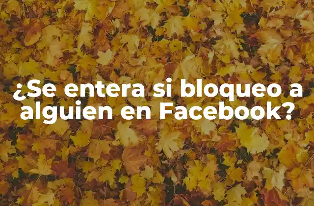 ¿se Entera Si Bloqueo a Alguien en Facebook?