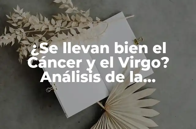 ¿se Llevan Bien el Cáncer y el Virgo? Análisis de la Compatibilidad entre Estos Signos