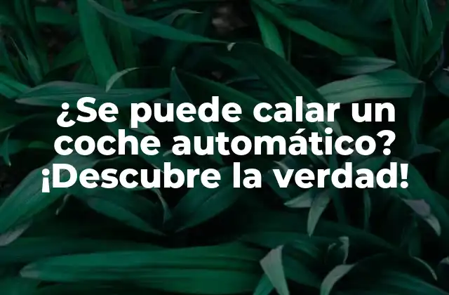 ¿Qué es un calado en un coche?