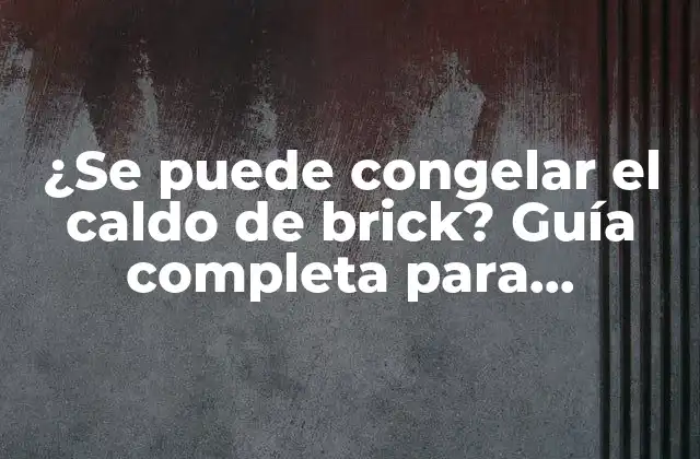 ¿Qué es el caldo de brick y cuál es su importancia en la cocina?