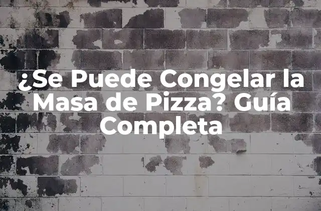 ¿se Puede Congelar la Masa de Pizza? Guía Completa