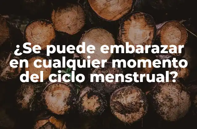 ¿se Puede Embarazar en Cualquier Momento Del Ciclo Menstrual?