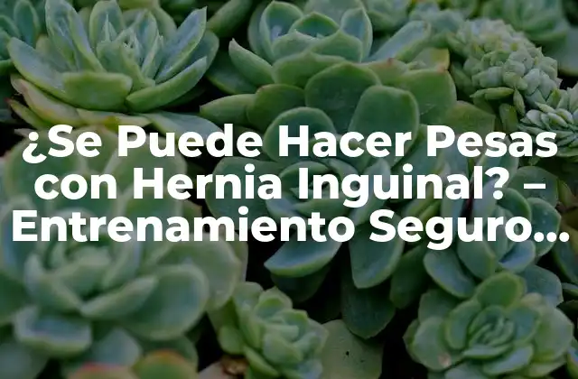 ¿se Puede Hacer Pesas con Hernia Inguinal? – Entrenamiento Seguro y Efectivo
