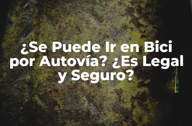 ¿se Puede Ir en Bici por Autovía? ¿es Legal y Seguro?