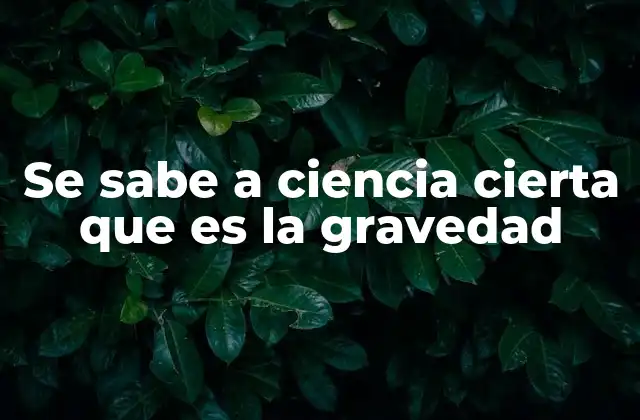 La importancia de entender la gravedad en la física moderna