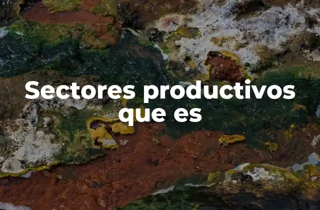 Sectores Productivos que es
