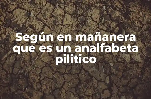 Según en Mañanera que es un Analfabeta Pilitico