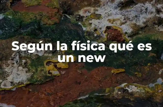 Según la Física Qué es un New