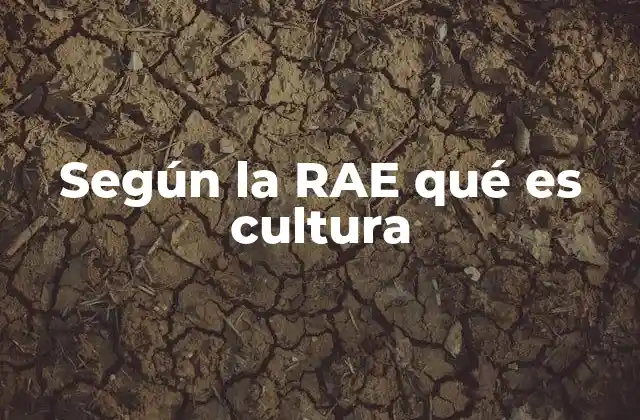 Según la Rae Qué es Cultura