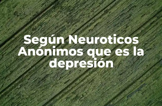 Según Neuroticos Anónimos que es la Depresión