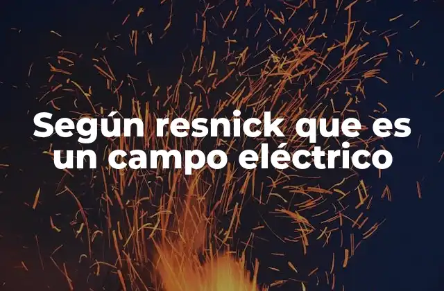 Según Resnick que es un Campo Eléctrico