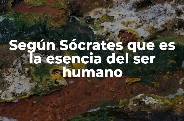 Según Sócrates que es la Esencia Del Ser Humano