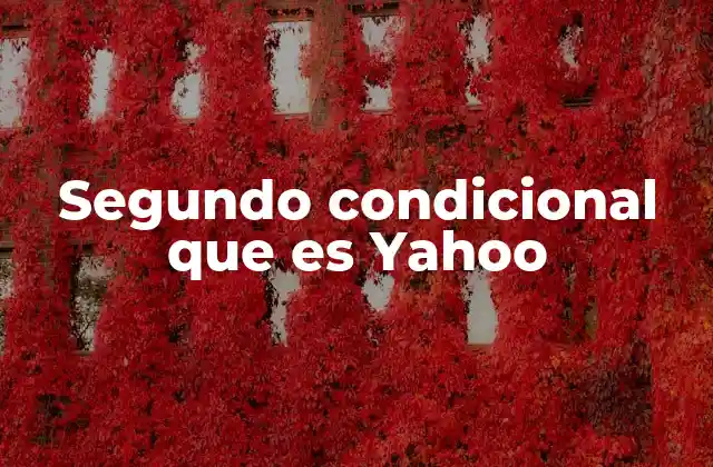 Segundo Condicional que es Yahoo 2 Yahoo como puerta de entrada al mundo de los condicionales