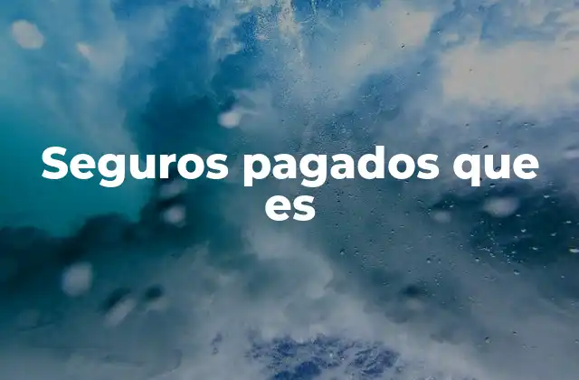 Seguros Pagados que es