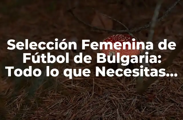 Selección Femenina de Fútbol de Bulgaria: Todo Lo que Necesitas Saber
