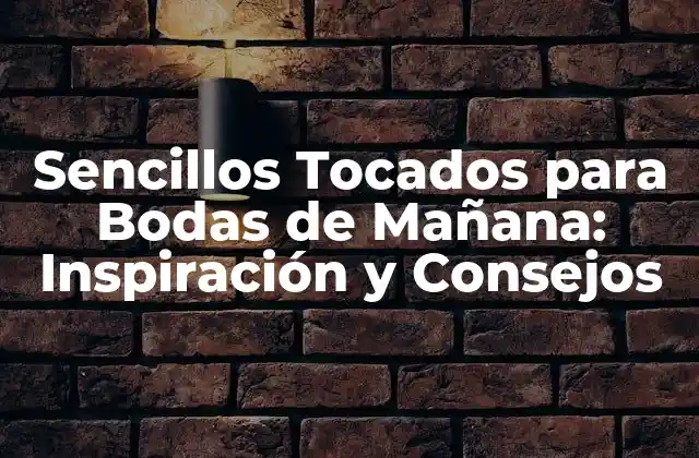 Sencillos Tocados para Bodas de Mañana: Inspiración y Consejos