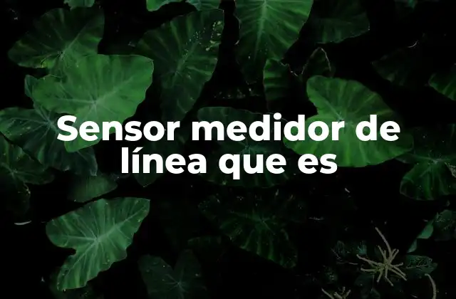 Sensor Medidor de Línea que es