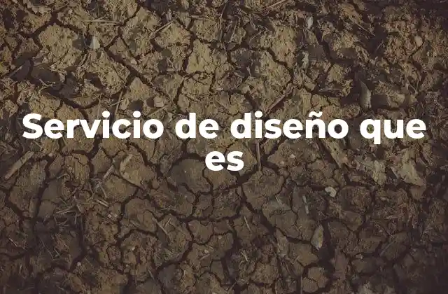 Servicio de Diseño que es