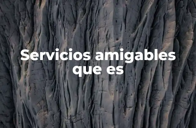 Servicios Amigables que es
