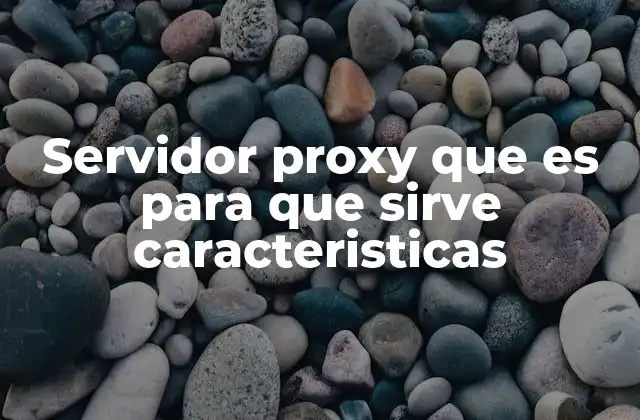Servidor Proxy que es para que Sirve Caracteristicas