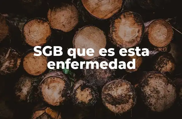 Sgb que es Esta Enfermedad