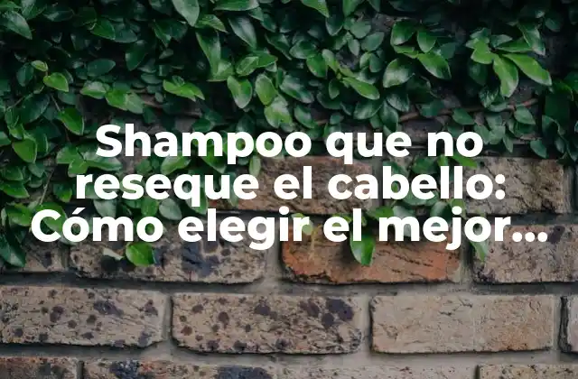 ¿Por qué los shampoos convencionales resequen el cabello?