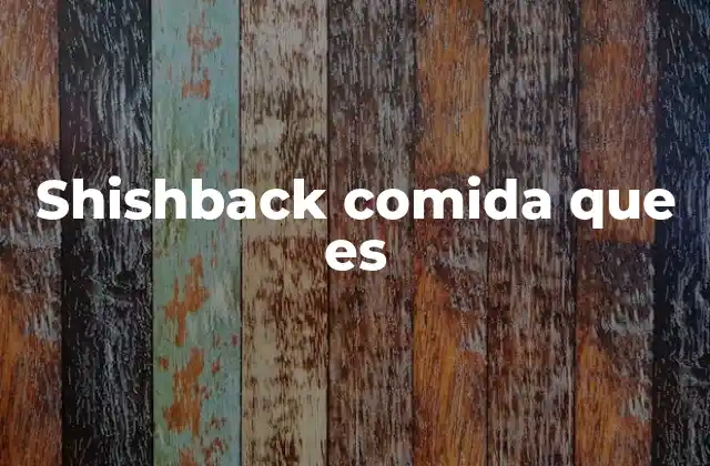 Shishback Comida que es