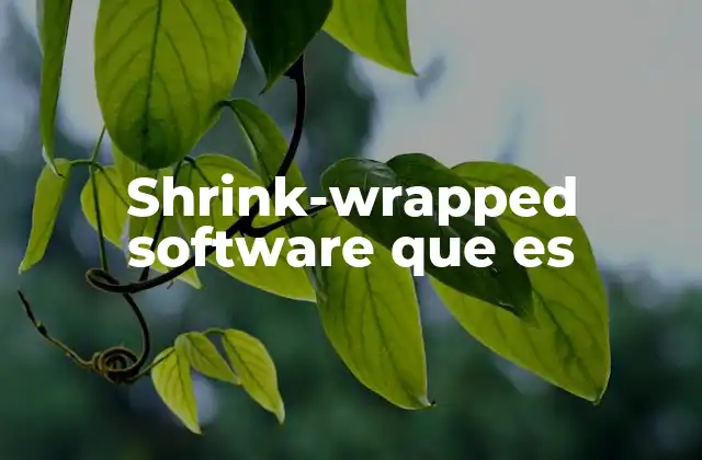 Shrink-wrapped Software que es