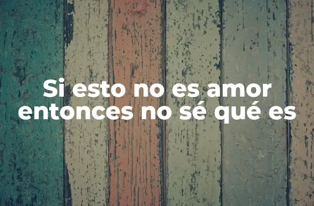 Si Esto No es Amor Entonces No Sé Qué es 2 El amor como experiencia subjetiva y cultural